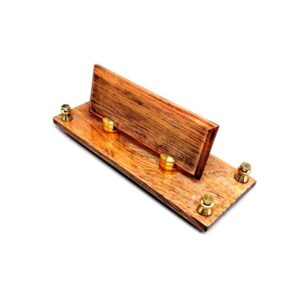 ahşap masa isimliği pirinç ayaklı