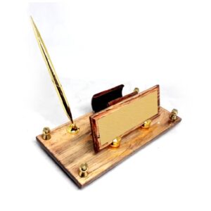 ahşap masa isimliği pirinç ayaklı